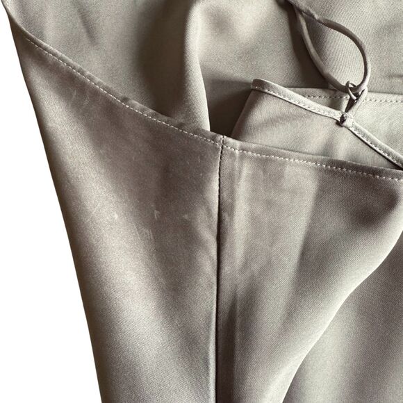 J. Crew Gwyneth Slip Midi Luster Charmeuse Dress Gray US Womens 14 90s Style - Picture 12 of 12